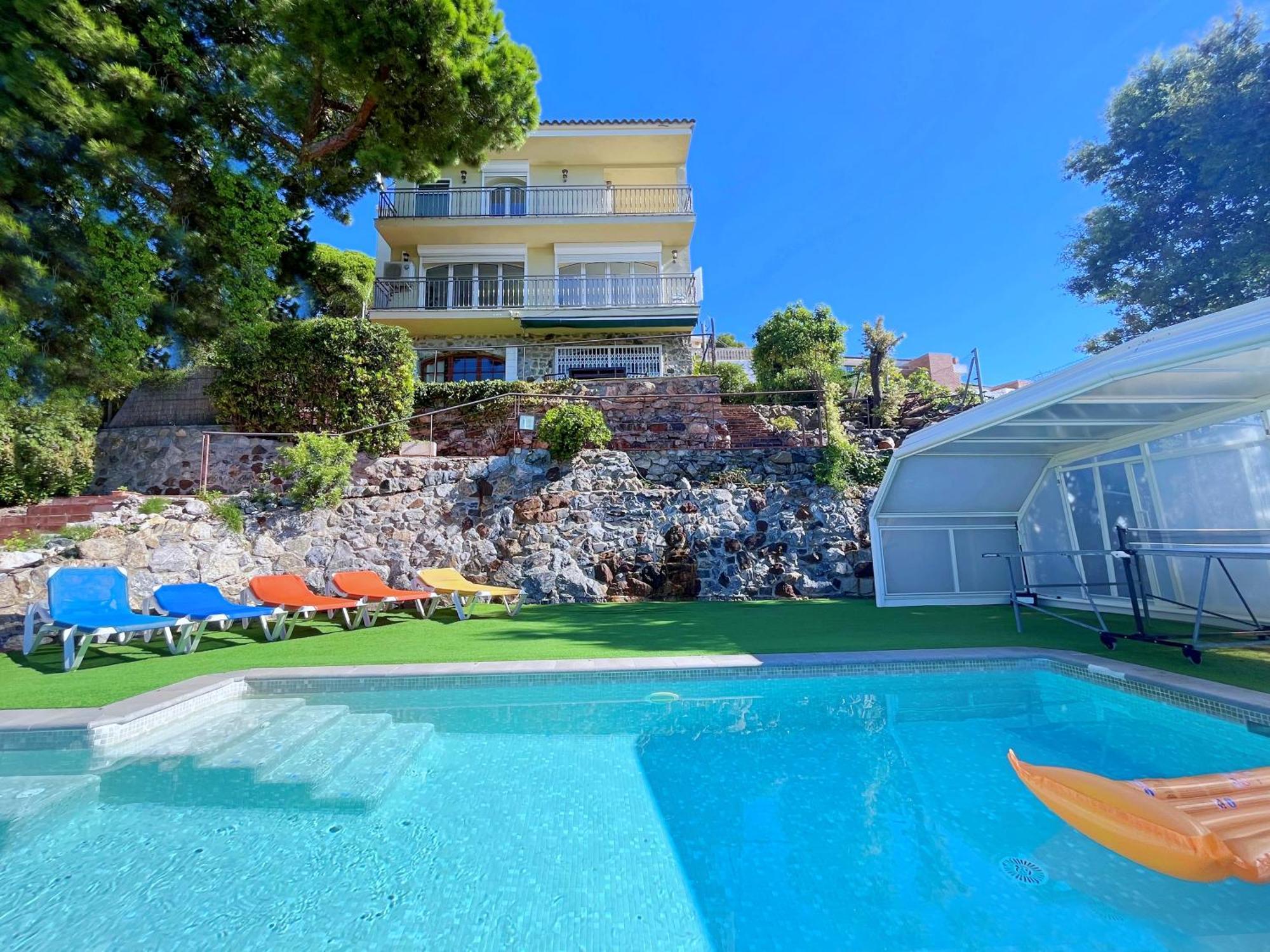 Villa Con Piscina Privada Climatizada 29ºc Santa Susanna Buitenkant foto